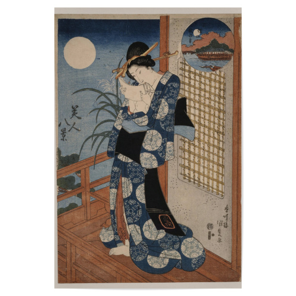 Poster 30x20 cm "Herbstmond über Miho" artboxONE - Menschen,Architektur,Reise / Asien