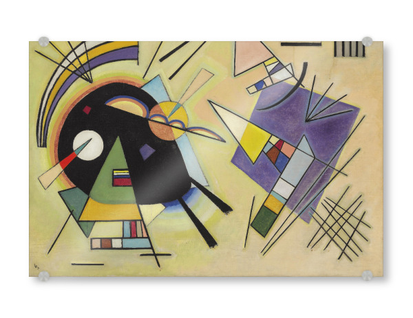 Acrylglasbild "Schwarz und Violett von Kandinsky" artboxONE - Abstrakt,Geometrie