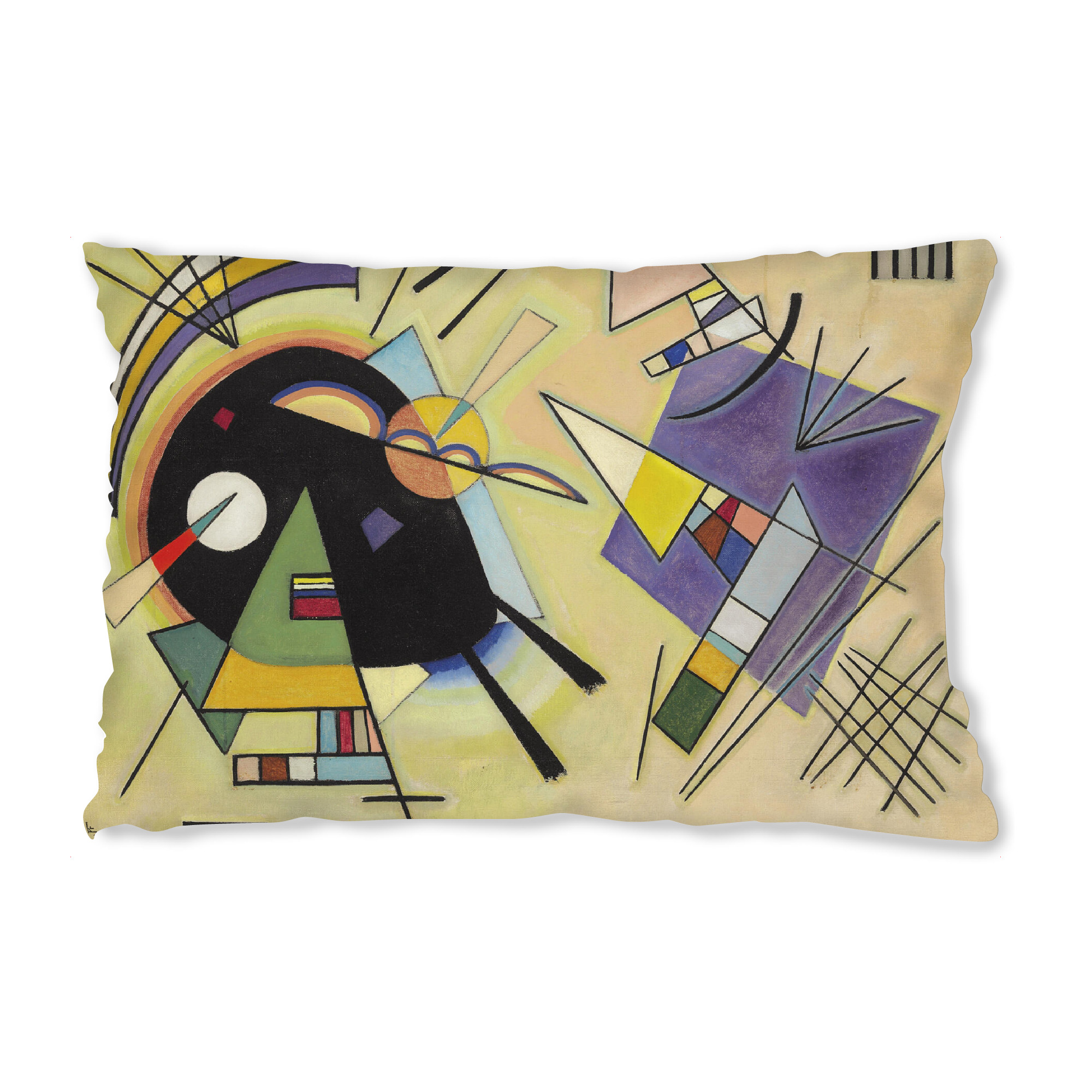Design-Kissen "Schwarz und Violett von Kandinsky" artboxONE - Abstrakt,Geometrie