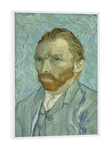 Poster mit weißem Rahmen "Selbstbildnis von van Gogh" artboxONE - Menschen - Selbstbildnis,Menschen,Vincent,Vangogh,Kunst,Gemälde,Malerei,Portrait