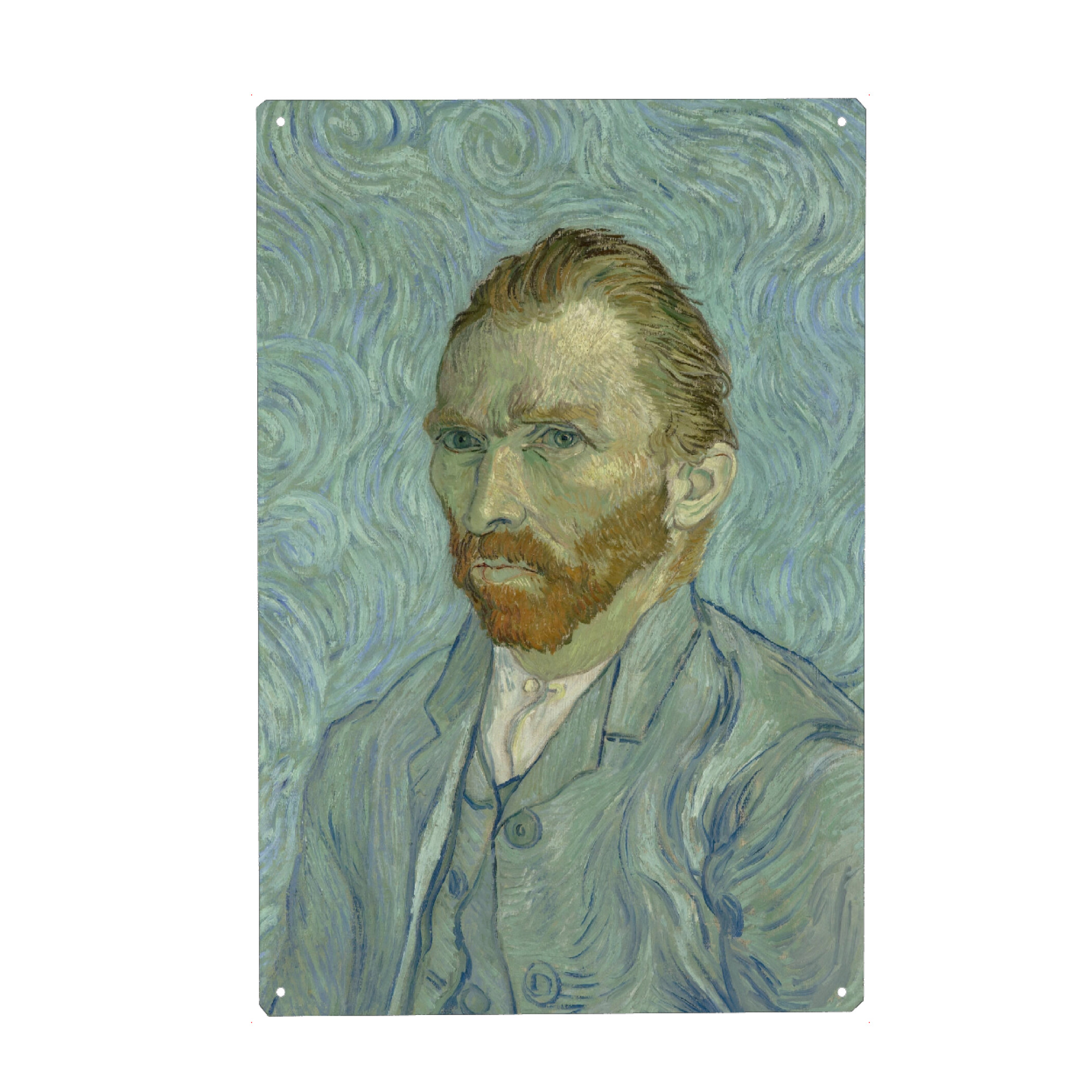 Metall Poster "Selbstbildnis von van Gogh" artboxONE - Menschen - Selbstbildnis,Menschen,Vincent,Vangogh,Kunst,Gemälde,Malerei,Portrait - Blechschild