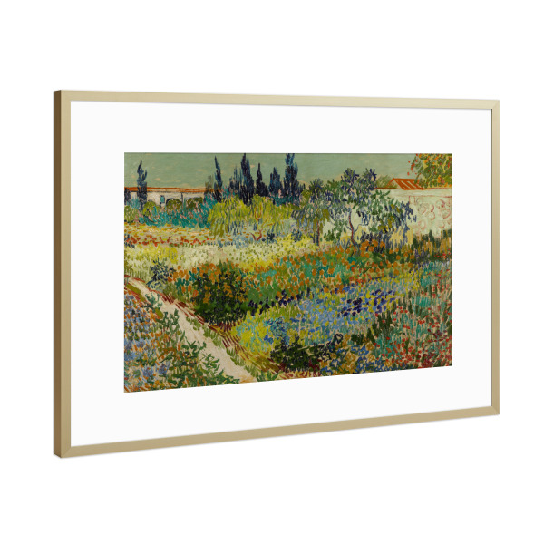 Poster mit Rahmen Gold "Garten bei Arles von van Gogh" artboxONE - Natur,Floral