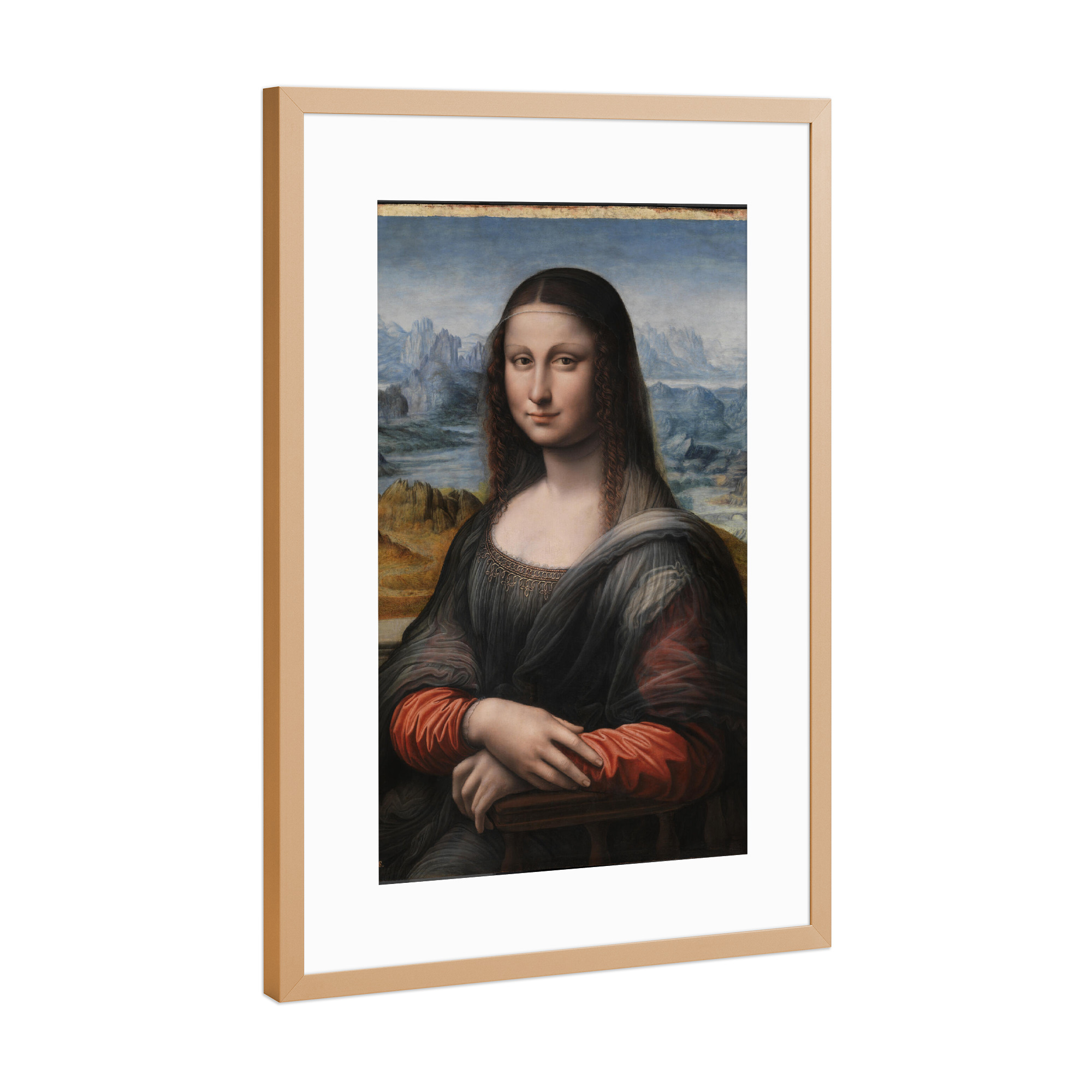Poster mit Rahmen Kupfer "Mona Lisa" artboxONE - Natur,Menschen
