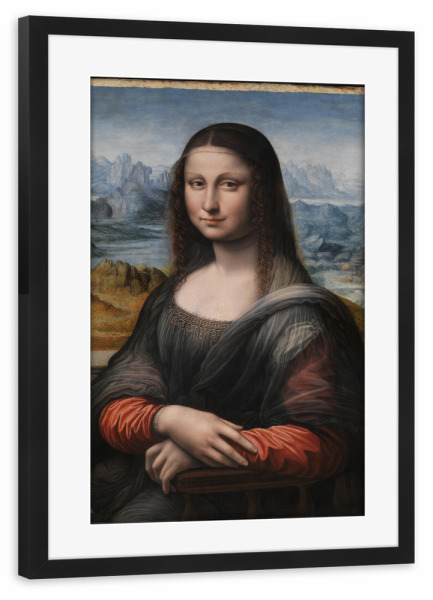 Poster mit Rahmen schwarz "Mona Lisa" artboxONE - Natur,Menschen
