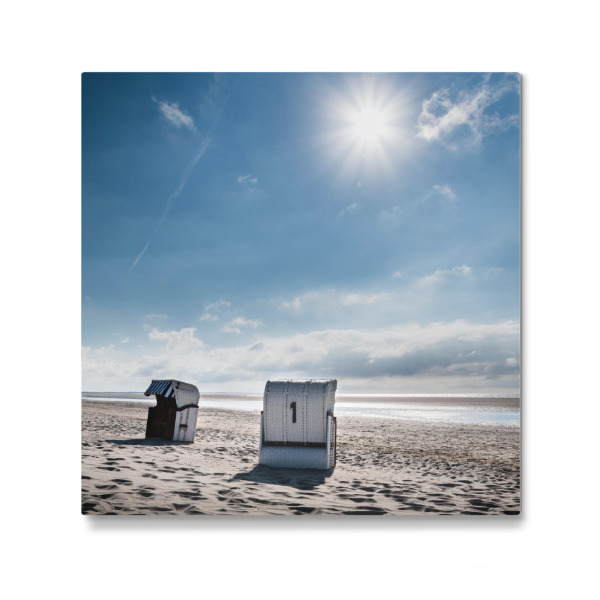 Galerie-Print "Strandkörbe in der Sonne" 30x30 cm artboxONE