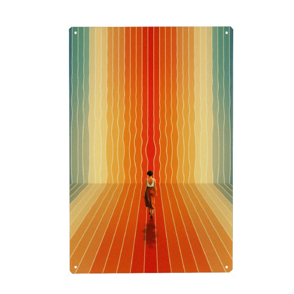 Metall Poster "Here I Come" artboxONE - Abstrakt,Menschen