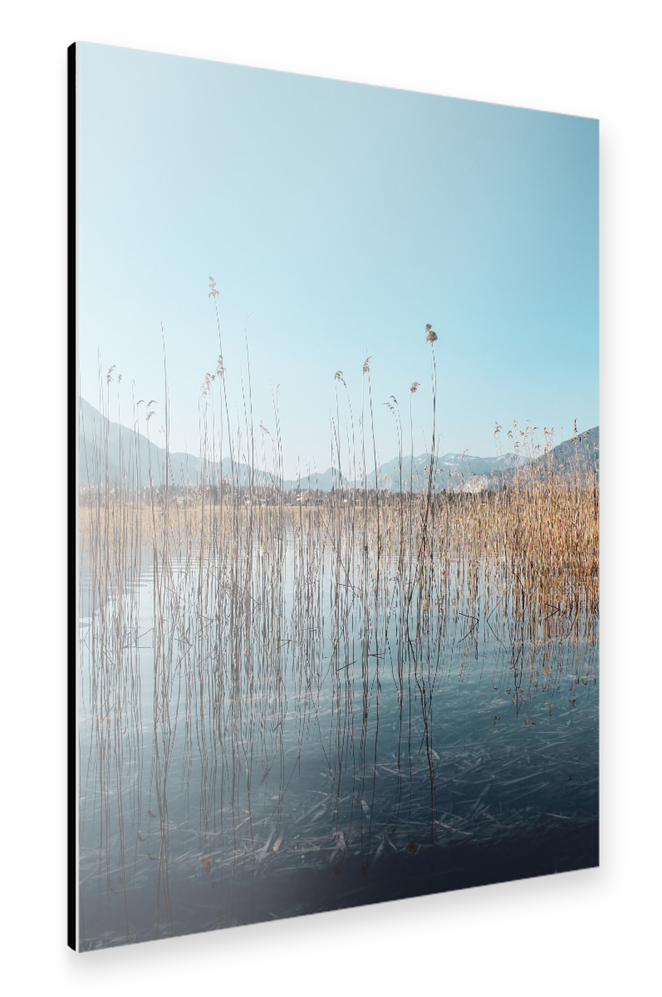 Alu-Dibond "Winter lake" 75x50 cm artboxONE