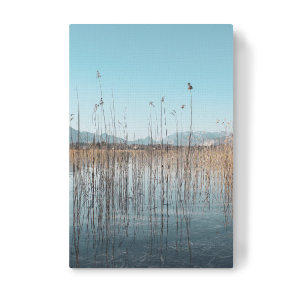 Leinwandbild "Winter lake" artboxONE - Natur - Natur,Nature,Landschaft,Landscape,Pflanzen,See,Lake,Winter,Sky,Himmel,Fluss