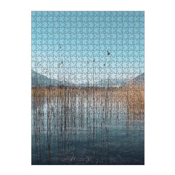 artboxONE Puzzle "Winter lake" artboxONE - Natur - Natur,Nature,Landschaft,Landscape,Pflanzen,See,Lake,Winter,Sky,Himmel,Fluss - Bild natur