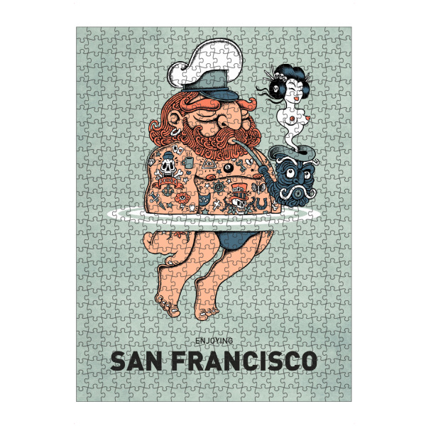 artboxONE Puzzle "San Francisco Summer Sailor" artboxONE - Reise,Streetart,Städte / San Francisco,Lustig