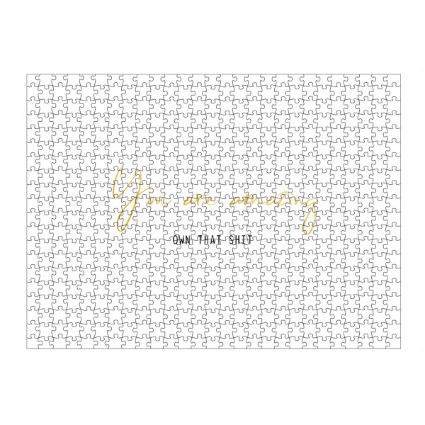Puzzle Ravensburger "You are amazing. Own that shit" artboxONE - Typografie,Für Kinder,Lustig