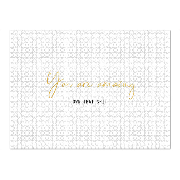 Puzzle Ravensburger "You are amazing. Own that shit" artboxONE - Typografie,Für Kinder,Lustig