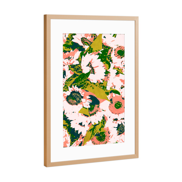 Poster mit Rahmen Kupfer "Sunny Garden" artboxONE - Floral