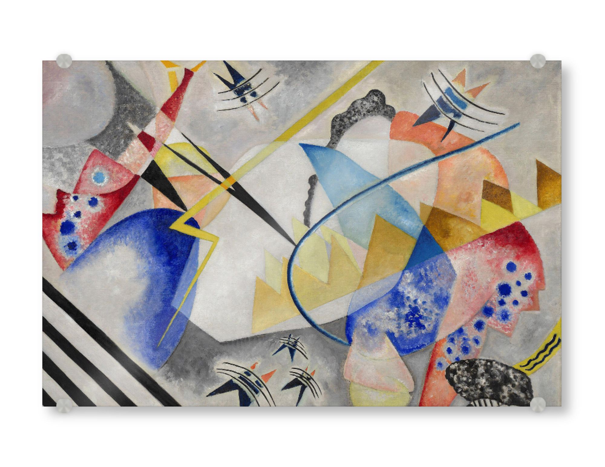Acrylglasbild "Weisses Zentrum von Kandinsky" artboxONE - Abstrakt,Geometrie