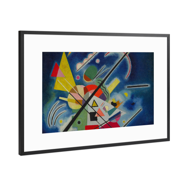 Poster mit Rahmen Schwarz (Metallic) "Blaues Bild von Wassily Kandinsky" artboxONE - Abstrakt,Geometrie