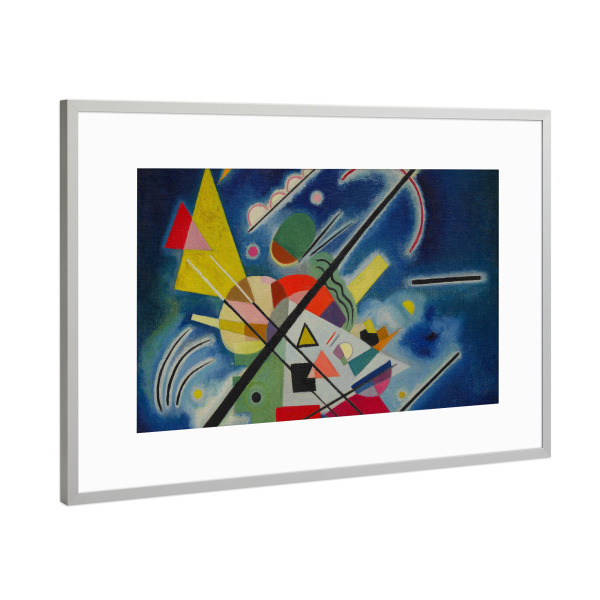 Poster mit Rahmen Silber "Blaues Bild von Wassily Kandinsky" artboxONE - Abstrakt,Geometrie