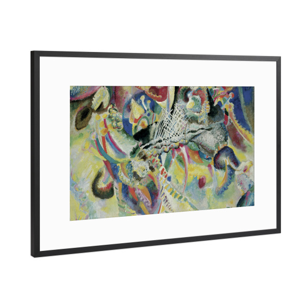 Poster mit Rahmen Schwarz (Metallic) "Fuga von Wassily Kandinsky" artboxONE - Abstrakt,Geometrie