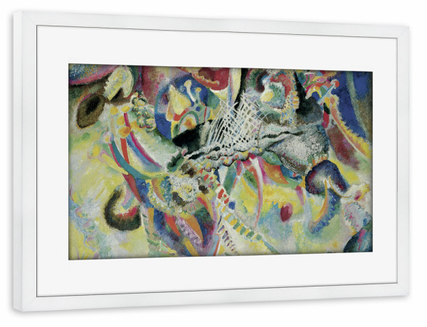 Poster mit Rahmen weiß "Fuga von Wassily Kandinsky" artboxONE - Abstrakt,Geometrie