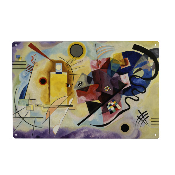 Metall Poster "Gelb, Rot, Blau von Kandinsky" artboxONE - Abstrakt,Geometrie