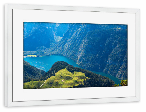 Poster mit Rahmen weiß "Blick vom Jenner" artboxONE - Natur,Reise