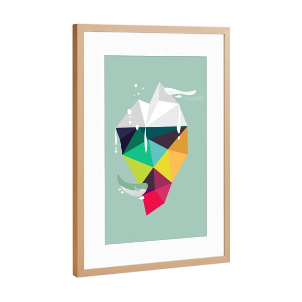 Poster mit Rahmen Kupfer "Iceberg" artboxONE - Für Kinder,Abstrakt,Geometrie