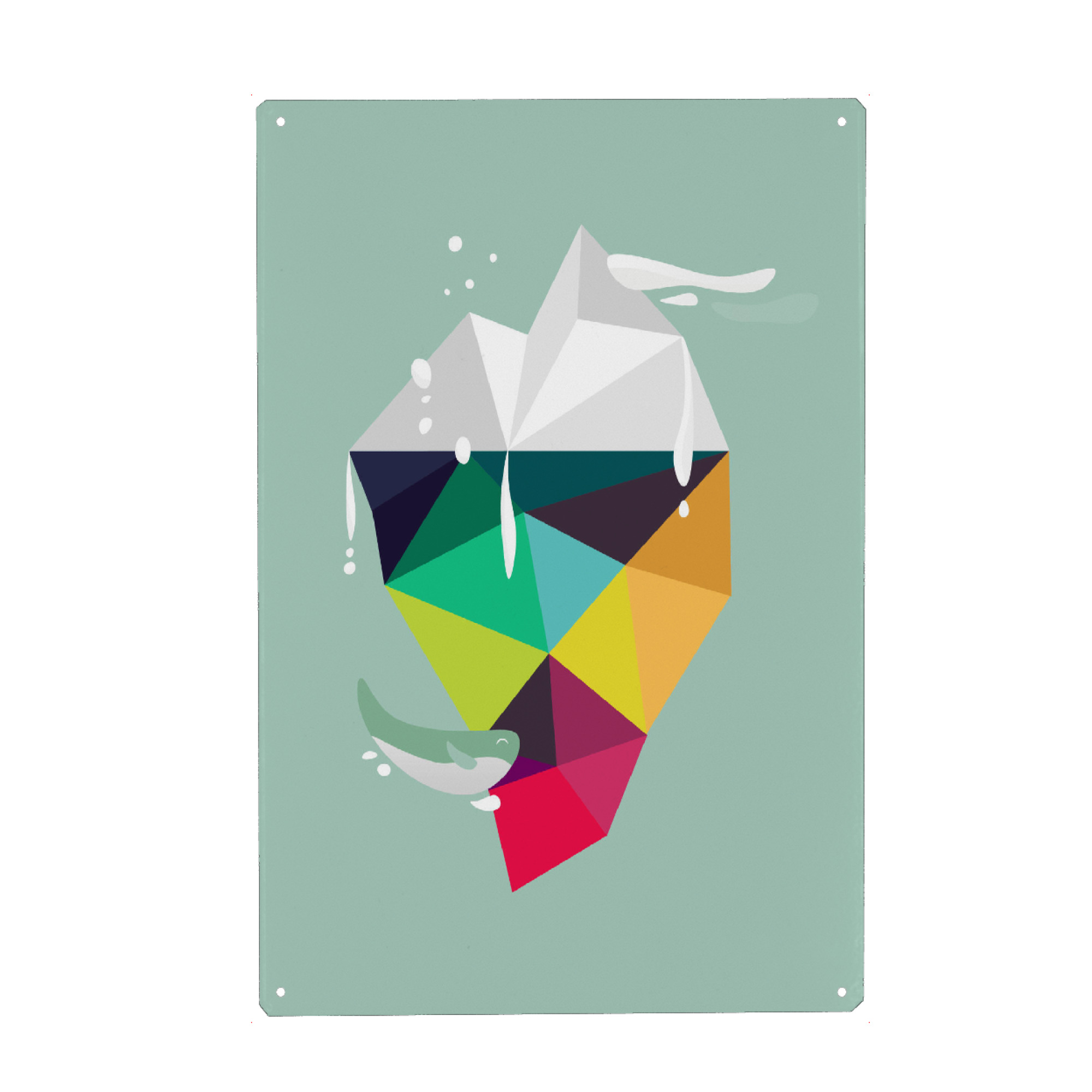 Holzbild "Iceberg" artboxONE - Für Kinder,Abstrakt,Geometrie