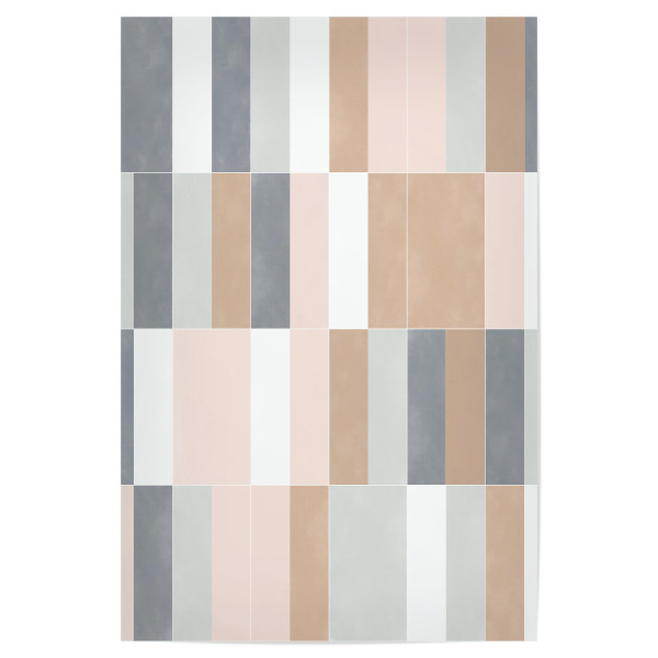 Poster "Muted Pastel Tiles Second" artboxONE - Geometrie - Geometric pattern,Geometrie,Geometry,Abstract,Abstrakt,Colorful,Bunt