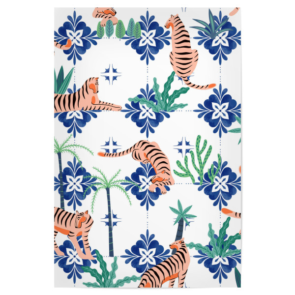 Poster 30x20 cm "Tigers in Morocco" artboxONE - Natur,Floral,Tiere