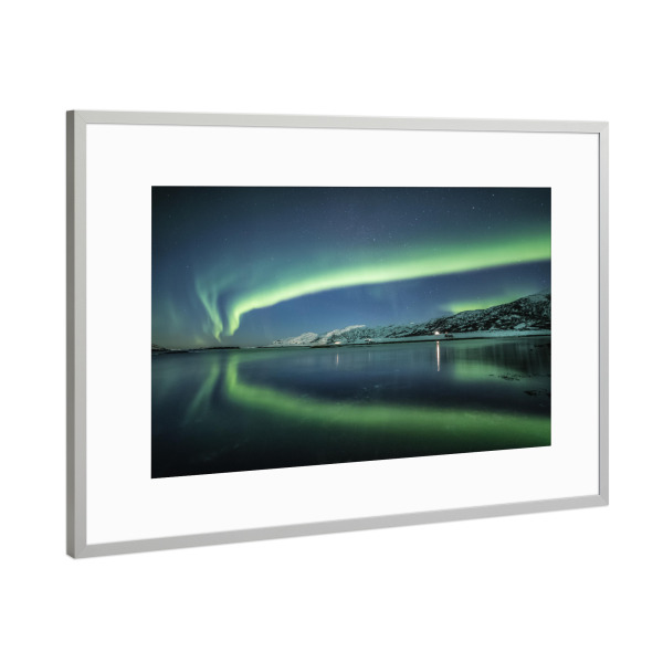 Poster mit Rahmen Silber "Arctic Reflection" artboxONE - Natur,Reise