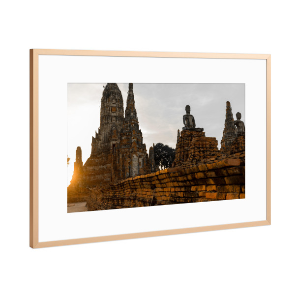 Poster mit Rahmen Kupfer "Ayutthaya Thailand" artboxONE - Architektur,Reise / Asien,Reise / Länder