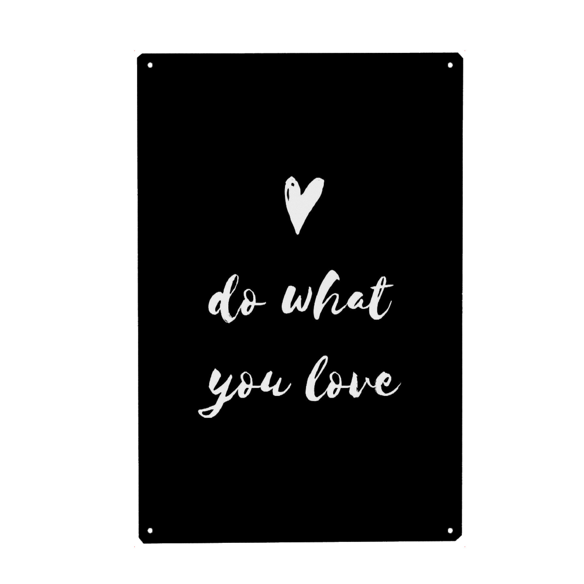 Metall Poster "Do what you love - Typo" artboxONE - Typografie,Menschen,Liebe