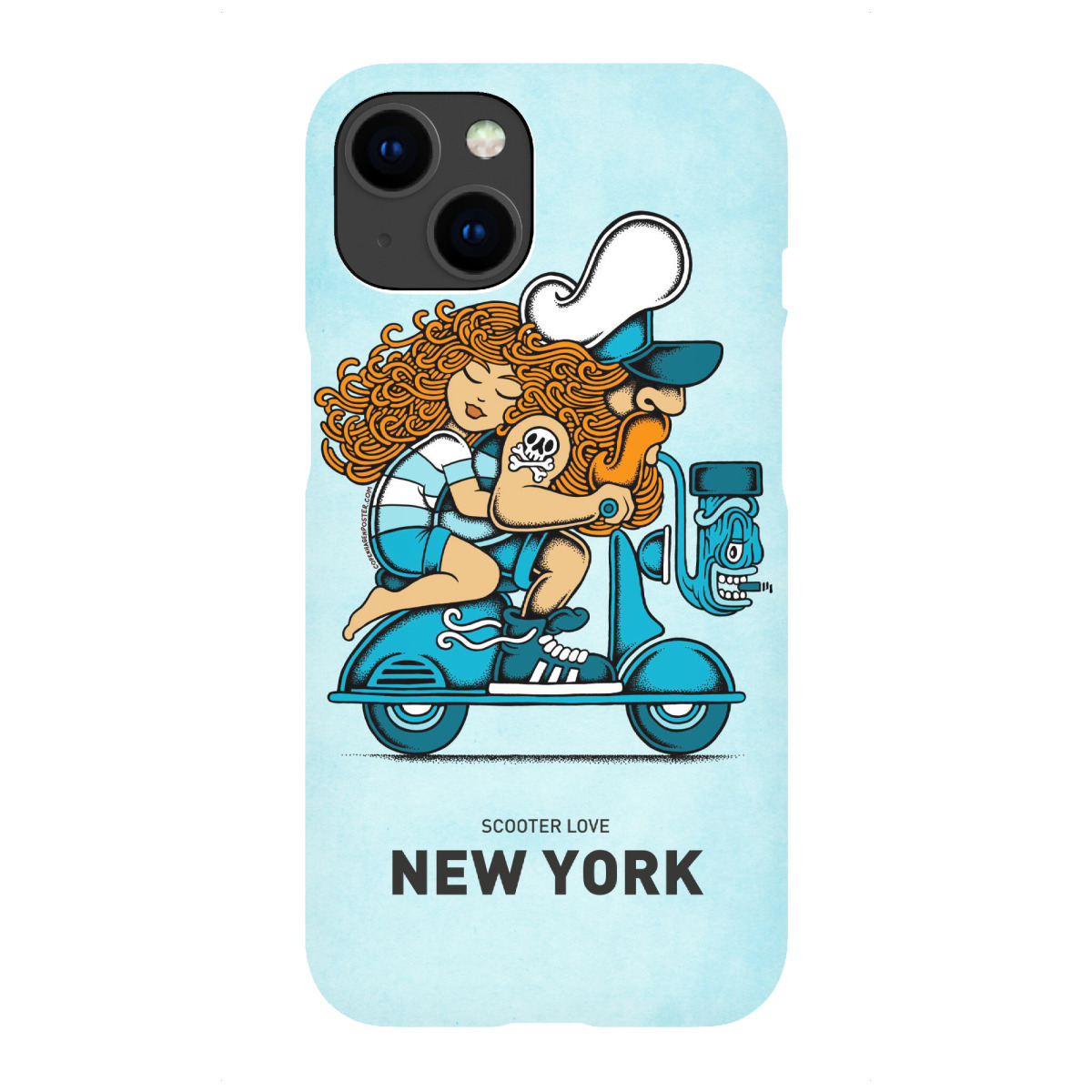 iPhone "New York Scooter Love" Premium-Case Handyhülle artboxONE