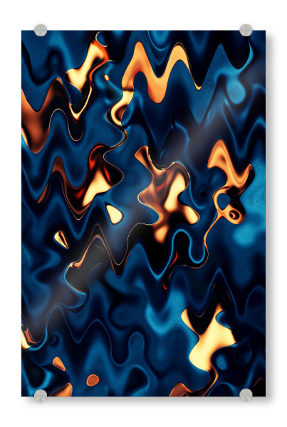 Acrylglasbild "Blaue Welle" artboxONE - Abstrakt - Wave,Blue,Classic,Pantone2020,Welle,Abstract,Abstrakt