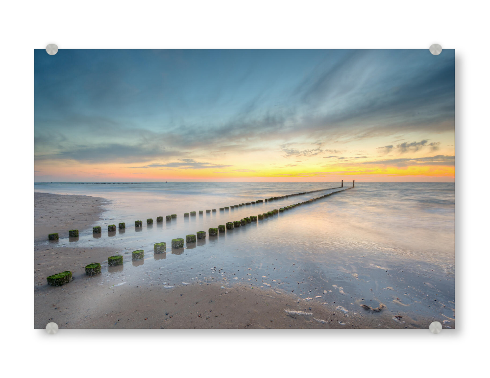Acrylglasbild "Abends am Strand von Domburg" artboxONE - Natur,Reise,Reise / Strand und Meer