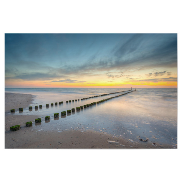 Poster "Abends am Strand von Domburg" artboxONE - Natur,Reise,Reise / Strand und Meer