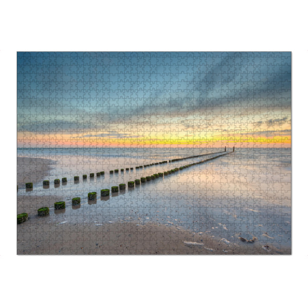 Puzzle Ravensburger "Abends am Strand von Domburg" artboxONE - Natur,Reise,Reise / Strand und Meer