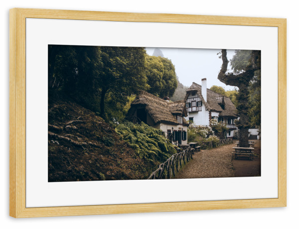 Poster mit Rahmen kiefer "Forest House" artboxONE - Natur,Reise,Architektur