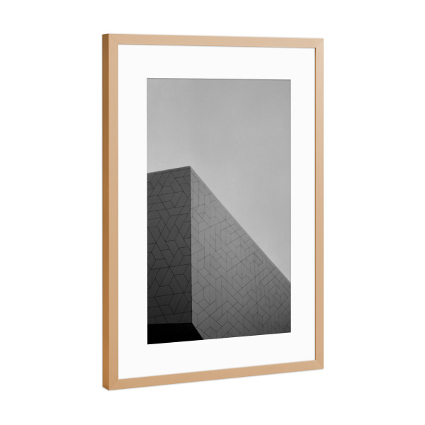 Poster mit Rahmen Kupfer "Abstract Square" artboxONE - Städte,Abstrakt,Schwarzweiß,Architektur