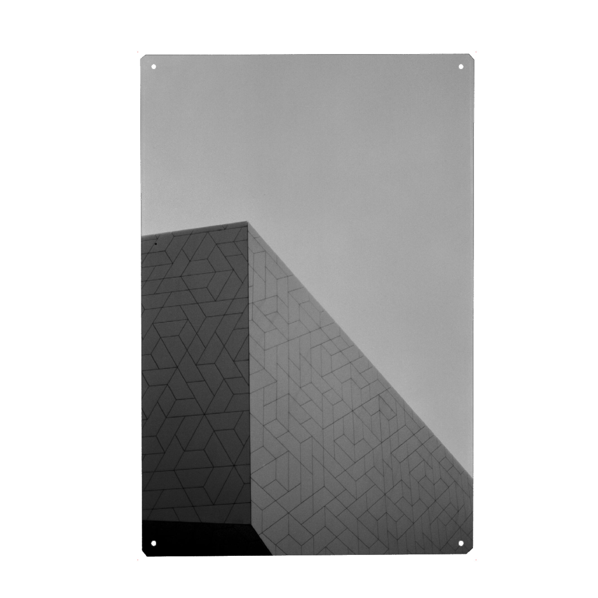 Holzbild "Abstract Square" artboxONE - Städte,Abstrakt,Schwarzweiß,Architektur