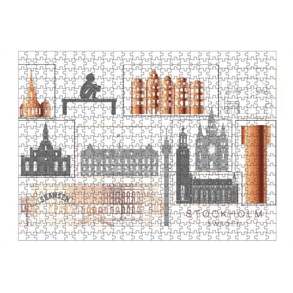 artboxONE Puzzle "Stockholm skyline copper" artboxONE - Städte,Reise,Architektur,Städte / Stockholm