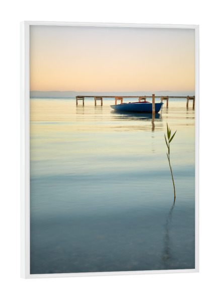 Poster mit weißem Rahmen "Stille am See" artboxONE - Natur,Reise / Strand und Meer