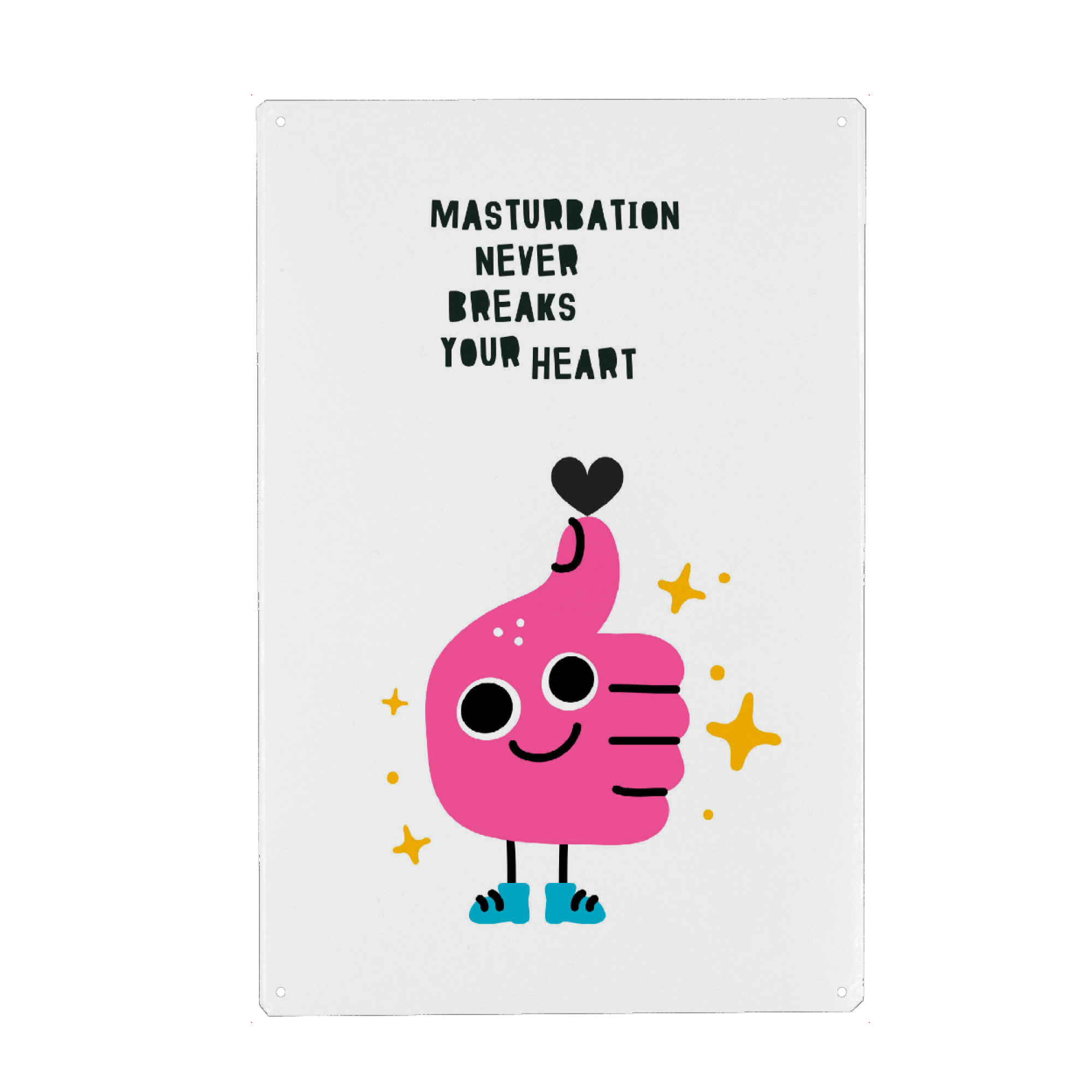 Holzbild "Little Heartbreaker" artboxONE - Typografie,Abstrakt - Text,Happy,Herz,Lustig,Funny,Typo,Typografie,Typography