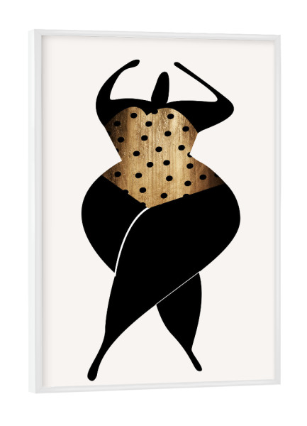 Poster mit weißem Rahmen "Dancing In The Sun - A" artboxONE - Abstrakt,Menschen