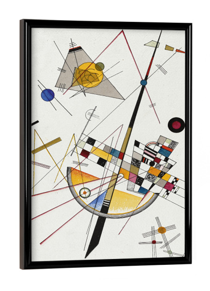 Poster mit schwarzem Rahmen "Zarte Spannung. Nr. 85 Kandinsky" artboxONE - Abstrakt,Geometrie