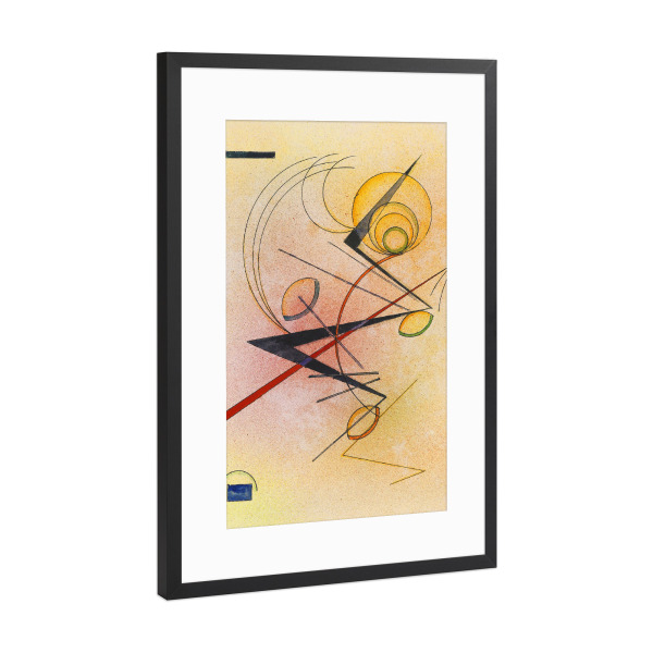 Poster mit Rahmen Schwarz (Metallic) "Kleines Warm von Kandinsky" artboxONE - Abstrakt,Geometrie