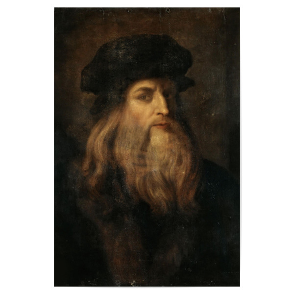 Poster "Leonardo Da Vinci Portrait" artboxONE - Menschen,Männer - Leonardo da vinci,Gemälde,Malerei,Kunst,Portrait,Menschen,Person