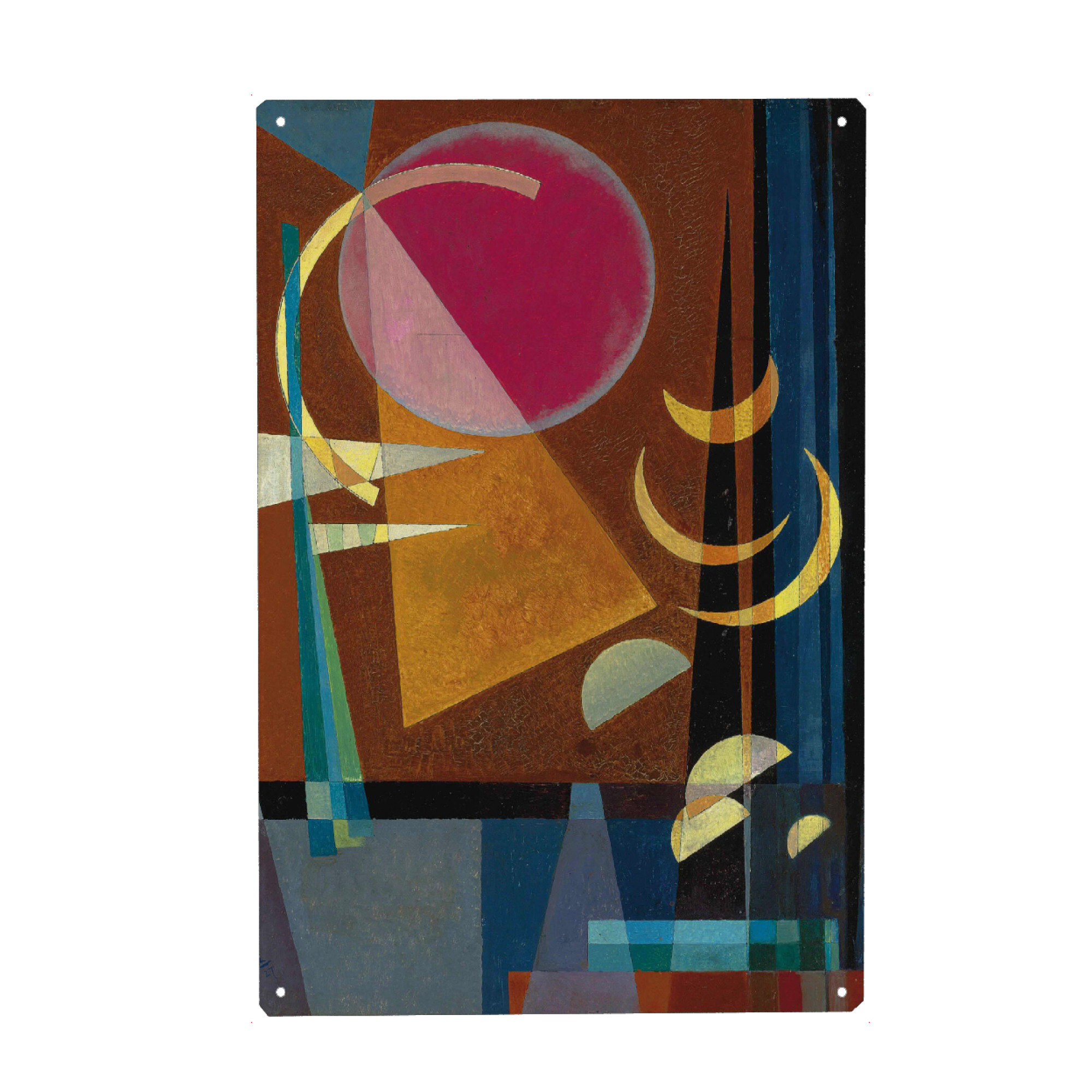 Metall Poster "Scharf-Ruhig von Kandinsky" artboxONE - Abstrakt,Geometrie