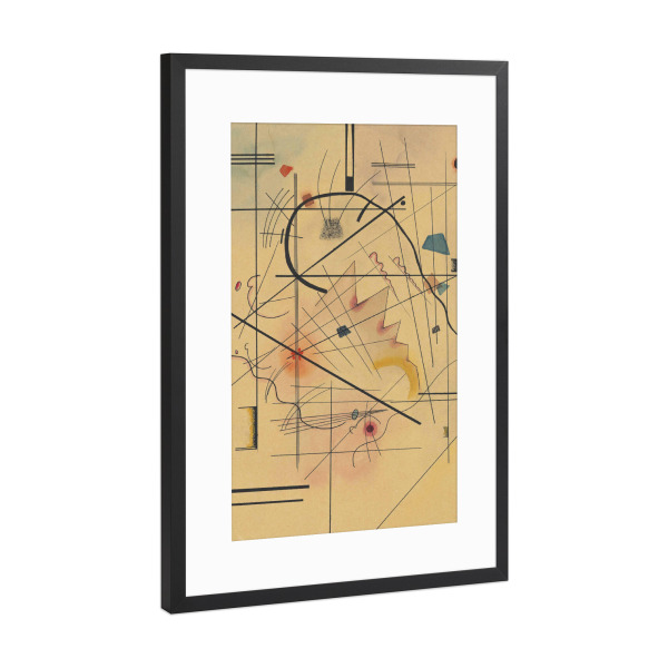 Poster mit Rahmen Schwarz (Metallic) "Abstrakte Geometrie von Kandinsky" artboxONE - Abstrakt,Geometrie