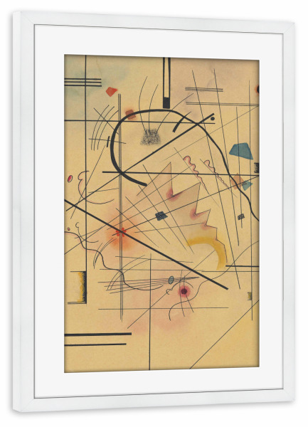 Poster mit Rahmen weiß "Abstrakte Geometrie von Kandinsky" artboxONE - Abstrakt,Geometrie