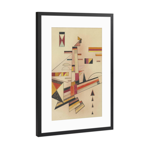 Poster mit Rahmen Schwarz (Metallic) "Bestimmt von Wassily Kandinsky" artboxONE - Abstrakt,Geometrie